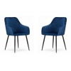 Set 2 scaune bucatarie/living, Artool, Nugat, catifea, metal, bleumarin si negru, 58x54.5x91 cm GartenVIP DiyLine