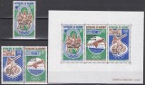 Dahomey 1972 - Jocurile Olimpice - Munchen, PA, Serie + Colita, Supratipar, MNH, Nestampilat