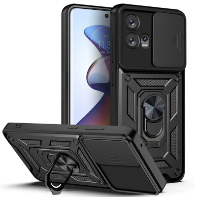 Husa Antisoc Motorola Edge 30 Fusion cu Protectie Camera Negru TCSS foto