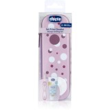 Chicco Always Smiling Set 6m+ set pentru &icirc;ngrijirea dentară cu sac Lilac