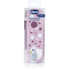 Chicco Always Smiling Set 6m+ set pentru &icirc;ngrijirea dentară cu sac Lilac