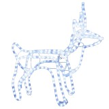 Cumpara ieftin Figurina ren de Craciun, alb rece, 60x30x60 cm