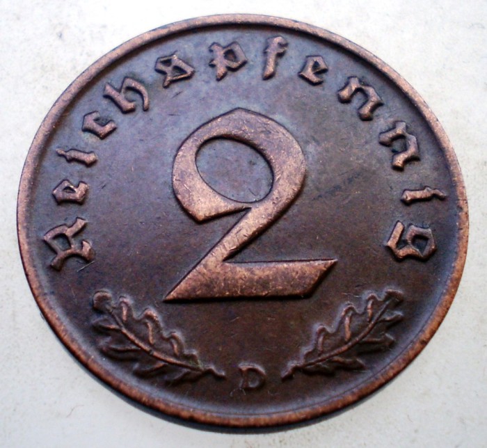 2.991 GERMANIA 2 REICHSPFENNIG 1937 D