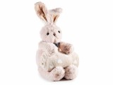 Cumpara ieftin Figurina Iepuras cu paturica plus crem alb cm 24 x 14 x 56 H