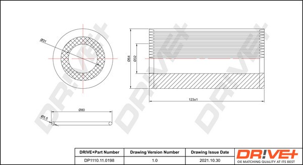 Dr!ve+ DP1110.11.0198 Filtru ulei