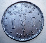 7.665 BELGIA 1 FRANC 1922 BELGIQUE