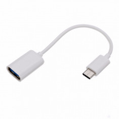 Cablu OTG USB type C la USB 3.0 Alb