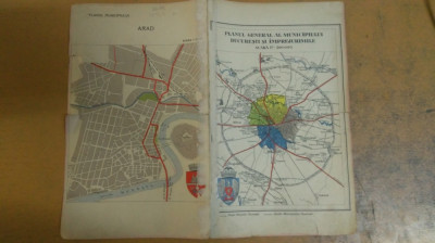 Planul General al Municipiului București și &amp;icirc;mprejurimile + Arad foto