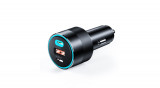 Choetech &icirc;ncărcător auto rapid 130W 2xUSB-C + USB-A negru (TC0011)