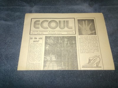 ZIARUL ECOUL NR 6 APRILIE 1990 foto