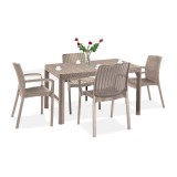 Cumpara ieftin Set de mobilier de grădină Balion 4+1 &icirc;n culoarea cappuccino