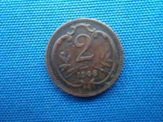 2 HELLER 1908 AUSTRIA