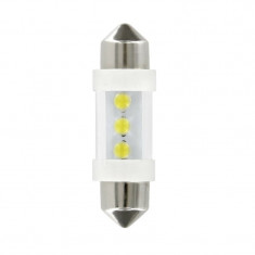 Bec tip LED 12V sofit cu 3 leduri 10x36mm SV8,5-8 (C5W) 2buc - Alb LAM58394