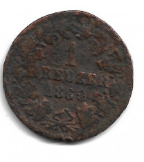 Moneda 1 kreuzer 1859 - Nassau, Germania foto