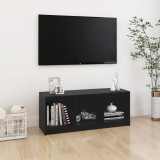 Comodă TV, negru, 104x33x41 cm, lemn masiv de pin, vidaXL