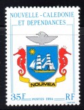 NOUA CALEDONIE 1984, Heraldica, Corabii, serie neuzată, MNH, Transporturi, Nestampilat