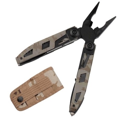 Cleste multifunctional DEPOX&amp;reg;, Outdoor Specialist, otel inoxidabil, 16 functii, 21.5 cm, bej, husa inclusa foto