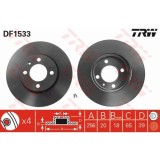 Disc frana Trw DF1533, parte montare : Punte fata