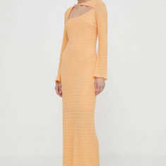 Résumé rochie AriaRS Dress culoarea portocaliu, maxi, mulata, 20481120