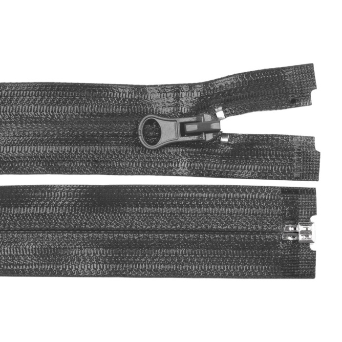 Fermoar spiralat detasabil rezistent la apa Crisalida, 50 cm, Gri