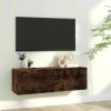 VidaXL Comodă TV de perete, stejar afumat, 100x30x30 cm,lemn prelucrat