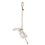 Cumpara ieftin Figurina Iepuras textil alb maro 8x9x16/50 cm