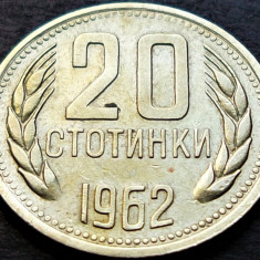 Moneda 20 STOTINKI - PR BULGARIA, anul 1962 * cod 5215