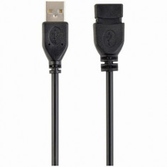 Cablu prelungitor, Spacer, USB2.0 la USB2.0, 3m (AM/AF), Negru
