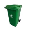 Container deseuri Leziter 240L verde HDPE, Roti, Standard EN-840