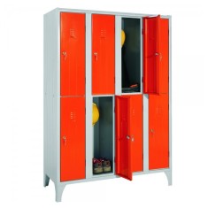VESTIAR METALIC CU PICIOARE SI 8 USI COLOR 116/08S, 1200x500x1800 mm (LxlxH), Italia