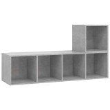 Cumpara ieftin Set de dulapuri TV, 2 piese, gri beton, lemn prelucrat