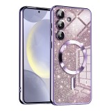 Husa premium Samsung Galaxy S24 Plus Techsuit Luxury Glitter MagSafe, mov deschis