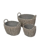 Cumpara ieftin Set 3 cosuri depozitare lemn salcie gri 25 x 17 x 17 cm, 30 x 22 x 18 cm, 35 x 27 x 20 cm