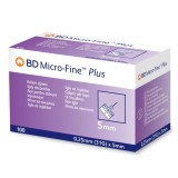 Ace pentru pen insulina, BD, Micro-Fine Plus 0.25mm (31G) x 5mm, 100 buc