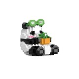 Set De Constructie Panda Cu Ghiveci De Bambus Innovium&trade;, 348 Piese ABS, Model 3D Realist si Amuzant, 7.4 &times; 6 &times; 7.2 CM