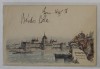 BUDAPESTA , CLADIREA PARLAMENTULUI , LITOGRAFIE COLOR , CARTE POSTALA , CLASICA