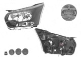 Far Ford Transit, 06.2016-,12.2019 fata, Stanga, cu daytime running light; H15+H7+PY21W+W5W; electric; negru; cu motor, TYC