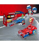 Mașină pentru Copii cu Baterii cu Supereroi, Care Lansează 2 Motoare