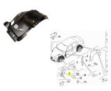 Carenaj aripa interioara punte fata ALFA ROMEO GIULIA, 09.2016-, model : Veloce, partea stanga, original, fata,