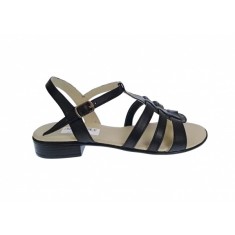 OFERTA MARIMEA 38, 40 - Sandale dama negre din piele naturala, CORA, LS2NBOX