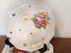 Set 6 farfurii mari plate, portelan vechi Rosenthal Maria