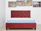 Pat Hypnotic 180x200 cm Tapitat Catifea Burgundy Somiera Inclusa (cod ML 1705-11)
