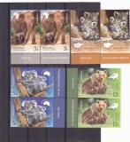 PUI DE ANIMALE SERIE CU TABS IN LIMBA ENGLEZA + ROMANA,2019 MNH ** ROMANIA., Fauna, Nestampilat