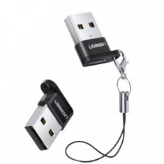 Adaptor Ugreen US280 USB la USB Type-C, incarcare max 3A, negru