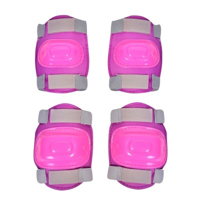 Set protectii coate/genunchi Skates, prindere velcro, Roz foto