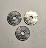 Lot 3 monede 25 bani 1921