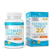 Nordic Naturals Ultimate Omega 2X cu vitamina D3 60 capsule moi aromă de lăm&acirc;ie