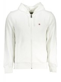 Cumpara ieftin Hanorac cu fermoar barbati, cu mini logo brodat, Regular fit, alb, S
