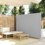 Copertina laterala retractabila terasa vidaXL, gri, 170 x 300 cm, protectie UV, vant, intimitate