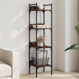 VidaXL Bibliotecă 4 niveluri, stejar fumuriu, 35x30x138,5 cm 838850